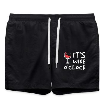 Cocktail Its Wine Clock Wine - Swim Trunks - black - Front - AI Model Male 185 light (185cm)