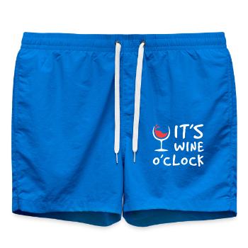 Cocktail Its Wine Clock Wine - Swim Trunks - cobalt blue - Front