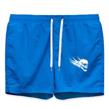 Crâne avec des ailes pour motards – dynamique - Short de bain - cobalt blue - Devant