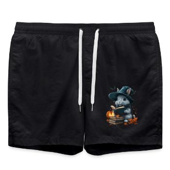 Halloween Lapin Cadeau Femmes Hommes Enfants Décoration - Short de bain - noir - Devant - AI Model Male 185 light (185cm)
