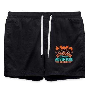 Kindergarten Teacher Where The Adventure Begins - Swim Trunks - black - Front - AI Model Male 185 light (185cm)