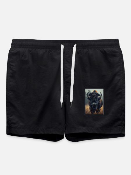 Bisons Bison - Swim Trunks - black