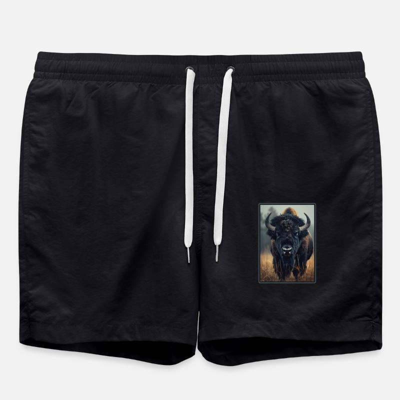 Bisons Bison - Swim Trunks - black