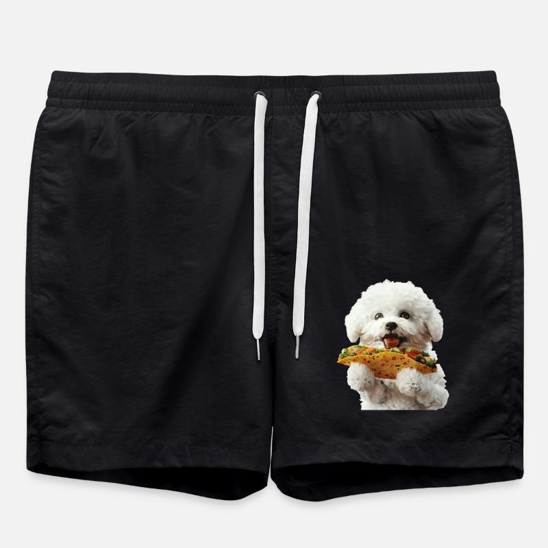 Bichon Frise - Badeshorts - Schwarz