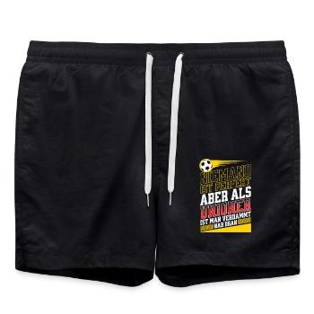 Personne n’est parfait, mais en tant qu’Unionien, il est proche - Short de bain - noir - Devant - AI Model Male 185 light (185cm)