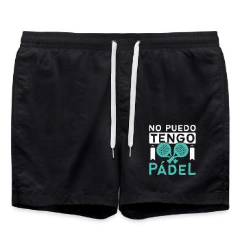 No puedo tengo padel - Swim Trunks - black - Front - AI Model Male 185 light (185cm)