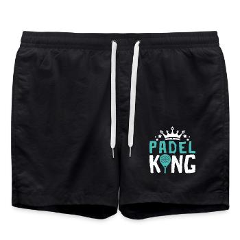 Padel King - Badeshorts - Schwarz - Vorne - AI Model Male 185 light (185cm)