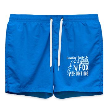 Everything I Need In Life Learned From Fox Hunting - Swim Trunks - cobalt blue - Front