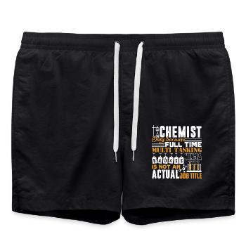 Chemist is Not An Actual Job Title - Swim Trunks - black - Front - AI Model Male 185 light (185cm)