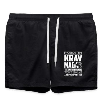 If You Don't Like Krav Maga - Swim Trunks - black - Front - AI Model Male 185 light (185cm)