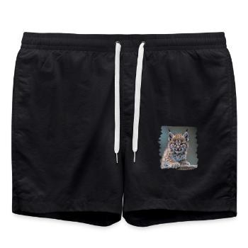 Bobcats Rotluchse Rotluchs Luchs - Badeshorts - Schwarz - Vorne - AI Model Male 185 light (185cm)