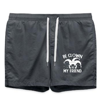 Circus Graphic Be Clown My Friend Circus Performer - Swim Trunks - anthracite - Front - AI Model Male 185 light (185cm)