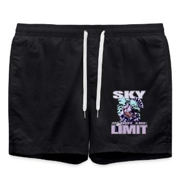 Sky is the Limit - Parapenter Spruch - Short de bain - noir - Devant - AI Model Male 185 light (185cm)