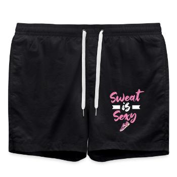 Sprinter Sweat est un jogging sexy - Short de bain - noir - Devant - AI Model Male 185 light (185cm)