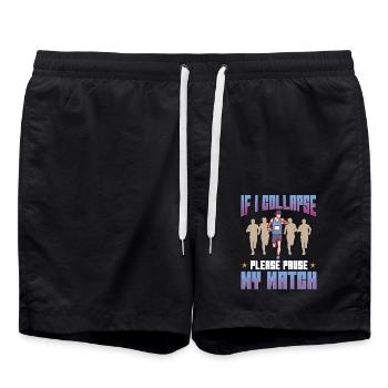 Marathon Réduire Pause Ma montre Jogging - Short de bain - noir - Devant - AI Model Male 185 light (185cm)
