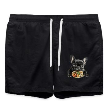Bouledogue français - Short de bain - noir - Devant - AI Model Male 185 light (185cm)