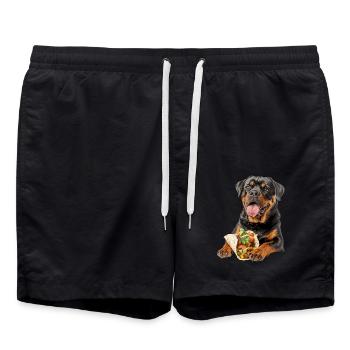 Rottweiler - Short de bain - noir - Devant - AI Model Male 185 light (185cm)