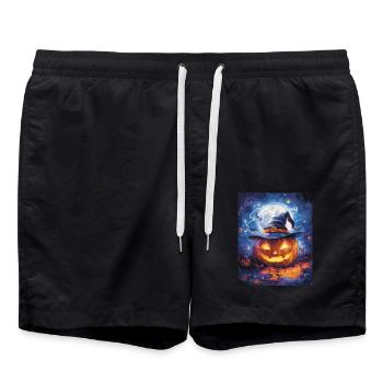 Halloween Gift Women Pumpkin Men Kids - Swim Trunks - black - Front - AI Model Male 185 light (185cm)