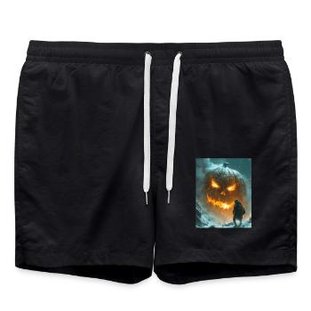 Halloween Gift Women Pumpkin Men Kids - Swim Trunks - black - Front - AI Model Male 185 light (185cm)