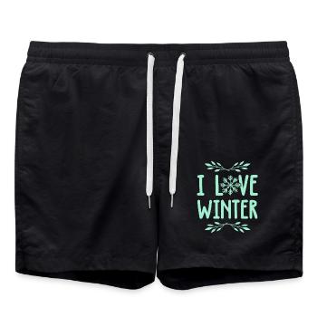 J’adore l’hiver - Short de bain - noir - Devant - AI Model Male 185 light (185cm)