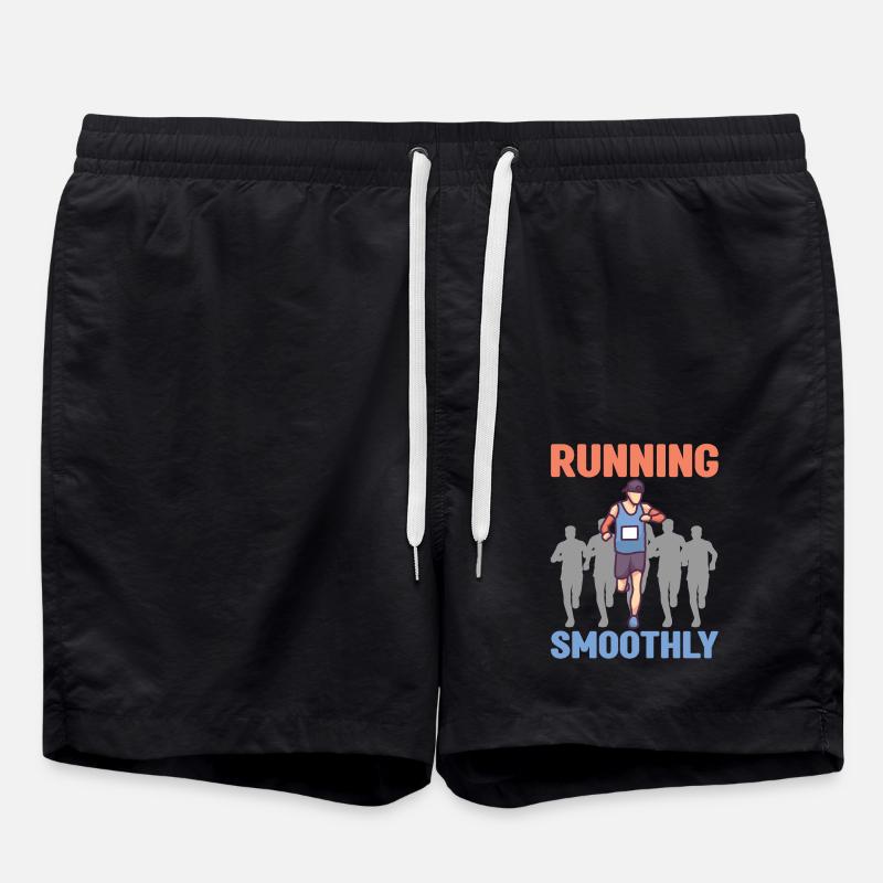 Marathon Running Smoothly Running - Swim Trunks - black