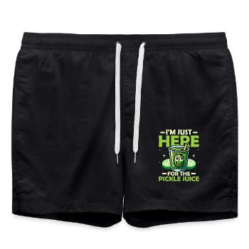 I'm Just Here For The Pickle Juice Pickle Vegan Cu - Swim Trunks - black - Front - AI Model Male 185 light (185cm)