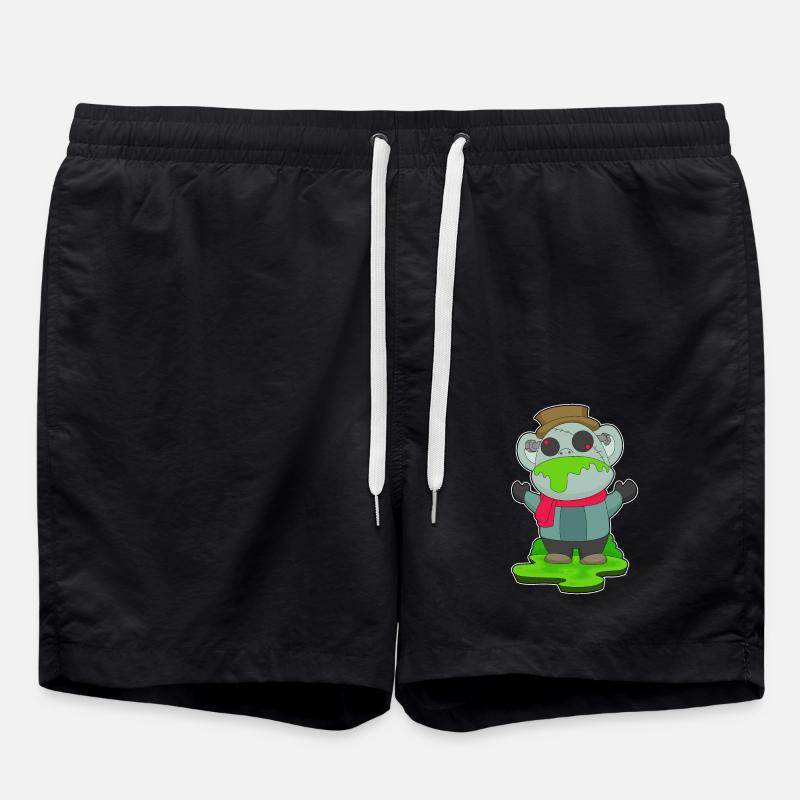 Monkey Halloween Zombie - Swim Trunks - black