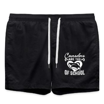 School Counselor The Heart Of School - Swim Trunks - black - Front - AI Model Male 185 light (185cm)
