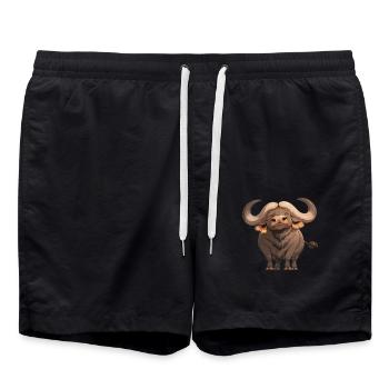 Buffles Buffalo Büffel - Short de bain - noir - Devant - AI Model Male 185 light (185cm)