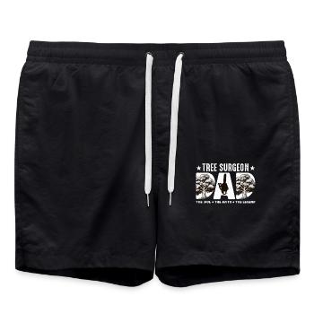 Tree Surgeon Dad The Idol The Myth The Woodworker - Badeshorts - Schwarz - Vorne - AI Model Male 185 light (185cm)