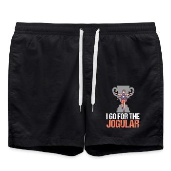 Marathon I Go For The Jogular Running - Swim Trunks - black - Front - AI Model Male 185 light (185cm)