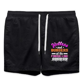 Marathon Hotties And Burgers Running - Short de bain - noir - Devant - AI Model Male 185 light (185cm)