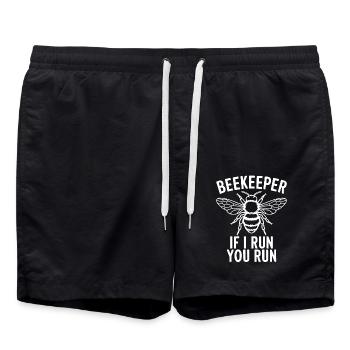 Beekeeper Saying Beekeeping Bee Funny Beekeeper Gift - Swim Trunks - black - Front - AI Model Male 185 light (185cm)