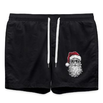 Lunettes de soleil visage de Père Noël avec chapeau barbe Noël - Short de bain - noir - Devant - AI Model Male 185 light (185cm)