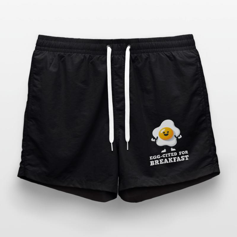 Egg-cited for Breakfast Cute Egg Swim Trunks