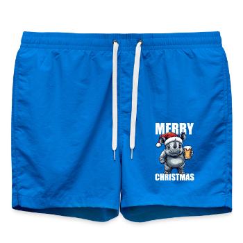 Bière de rhinocéros Joyeux Noël - Short de bain - cobalt blue - Devant
