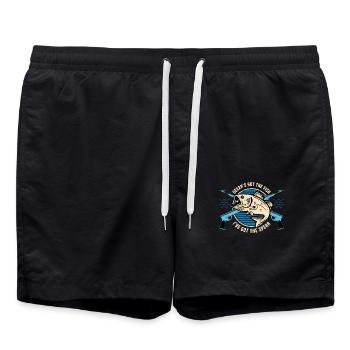Spearfishing Ocean's Got The Fish Loves Freedive - Badeshorts - Schwarz - Vorne - AI Model Male 185 light (185cm)