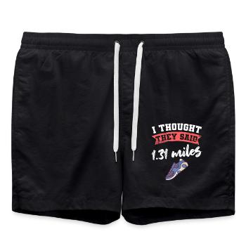 Marathon Sie sagten 1,31 Meilen Laufen - Badeshorts - Schwarz - Vorne - AI Model Male 185 light (185cm)