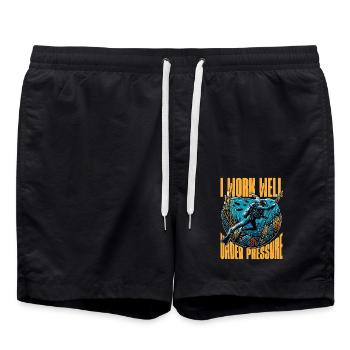Chasse sous-marine Je travaille bien sous pression Snorkeling - Short de bain - noir - Devant - AI Model Male 185 light (185cm)