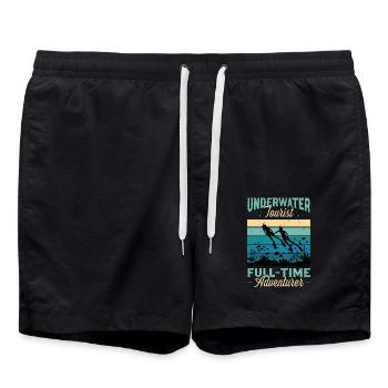 Snorkeling Underwater Tourist Full-Time Swimmer - Swim Trunks - black - Front - AI Model Male 185 light (185cm)
