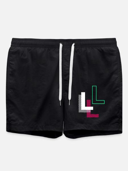 L Letter - Swim Trunks - black