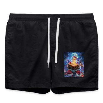 Weihnachtsmann Frauen Männer Kinder Weihnachten - Badeshorts - Schwarz - Vorne - AI Model Male 185 light (185cm)