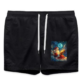 Weihnachtsmann Frauen Männer Kinder Weihnachten - Badeshorts - Schwarz - Vorne - AI Model Male 185 light (185cm)