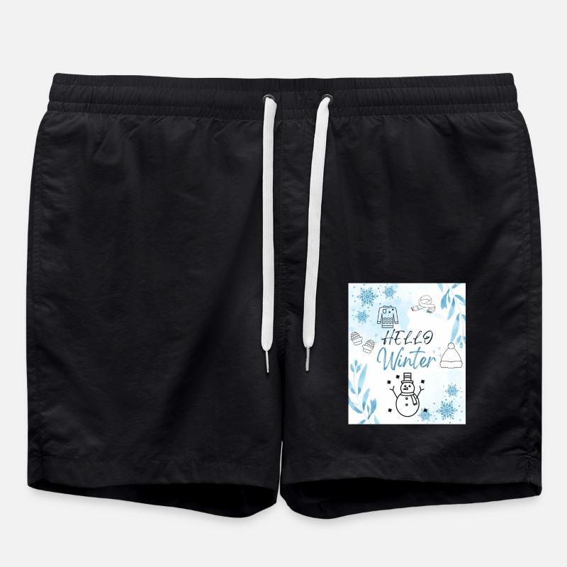 Hello Winter - Badeshorts - Schwarz