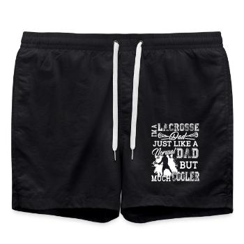 I'm A Cooler Lacrosse Dad - Swim Trunks - black - Front - AI Model Male 185 light (185cm)