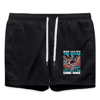 Snorkeling quand je me glisse dans le Marine Biologist - Short de bain - noir - Devant - AI Model Male 185 light (185cm)