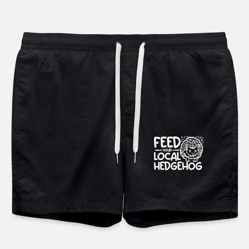 Feed your local hedgehog - Swim Trunks - black