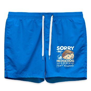 Sorry my hedgehog ate my homework - Badeshorts - Cobalt blue - Vorne