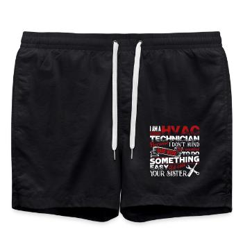 HVAC Tech I Am A HVAC Tech - Swim Trunks - black - Front - AI Model Male 185 light (185cm)