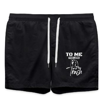 To me you are trash raccoon - Badeshorts - Schwarz - Vorne - AI Model Male 185 light (185cm)